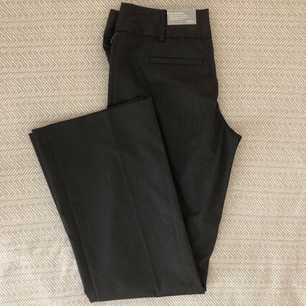 APT 9 “Ava” black with white pinstripes dress pant